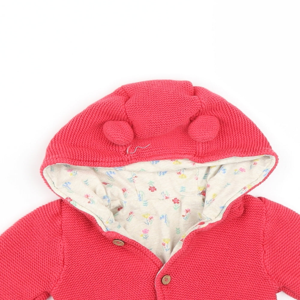 TU Girls Pink   Cardigan Jumper Size 6-9 Months