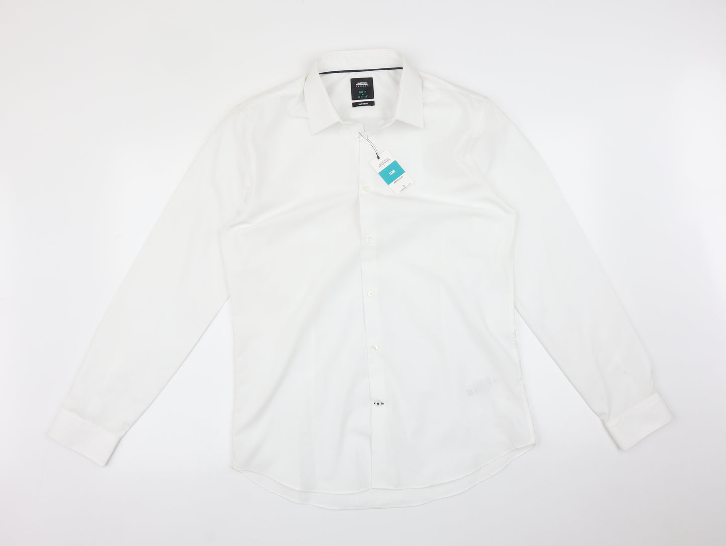 BURTONS Mens White    Dress Shirt Size M