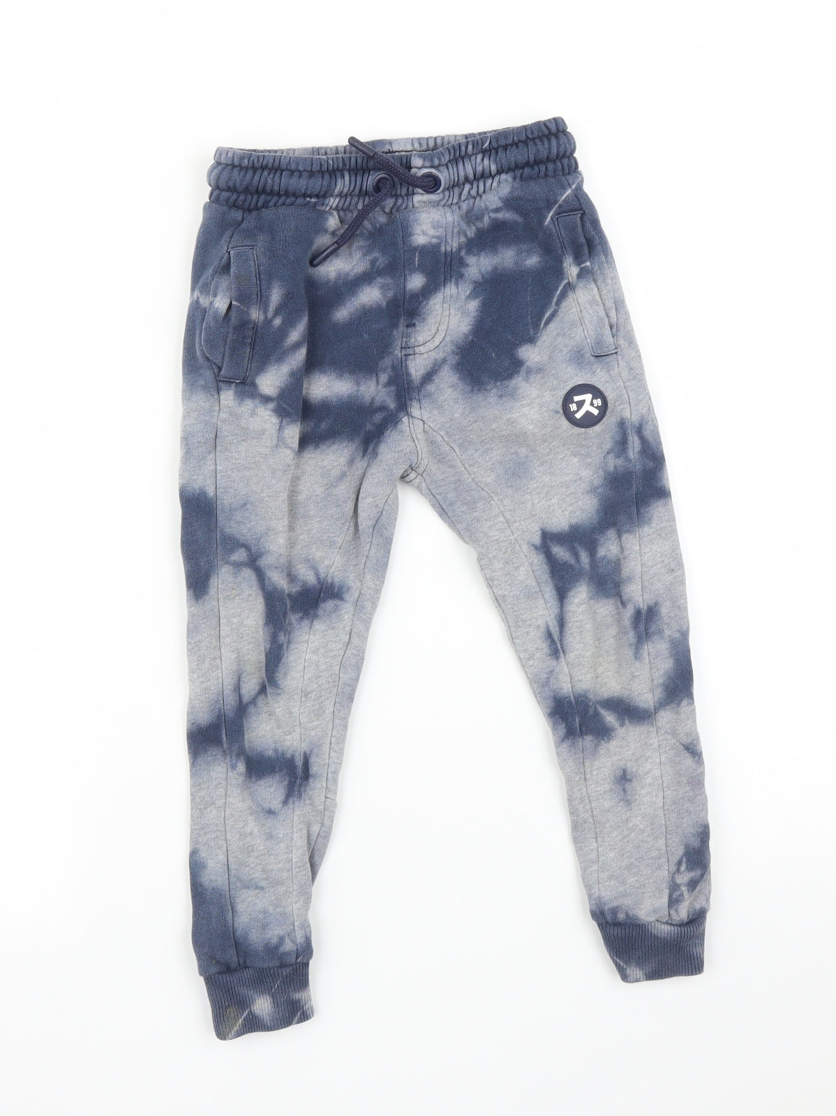 Nutmeg Boys Blue Tie Dye  Jogger Trousers Size 3-4 Years