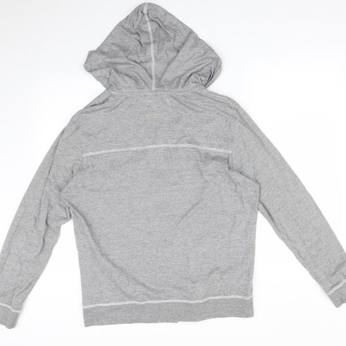 New Look Mens Grey Striped  Full Zip Hoodie Size M