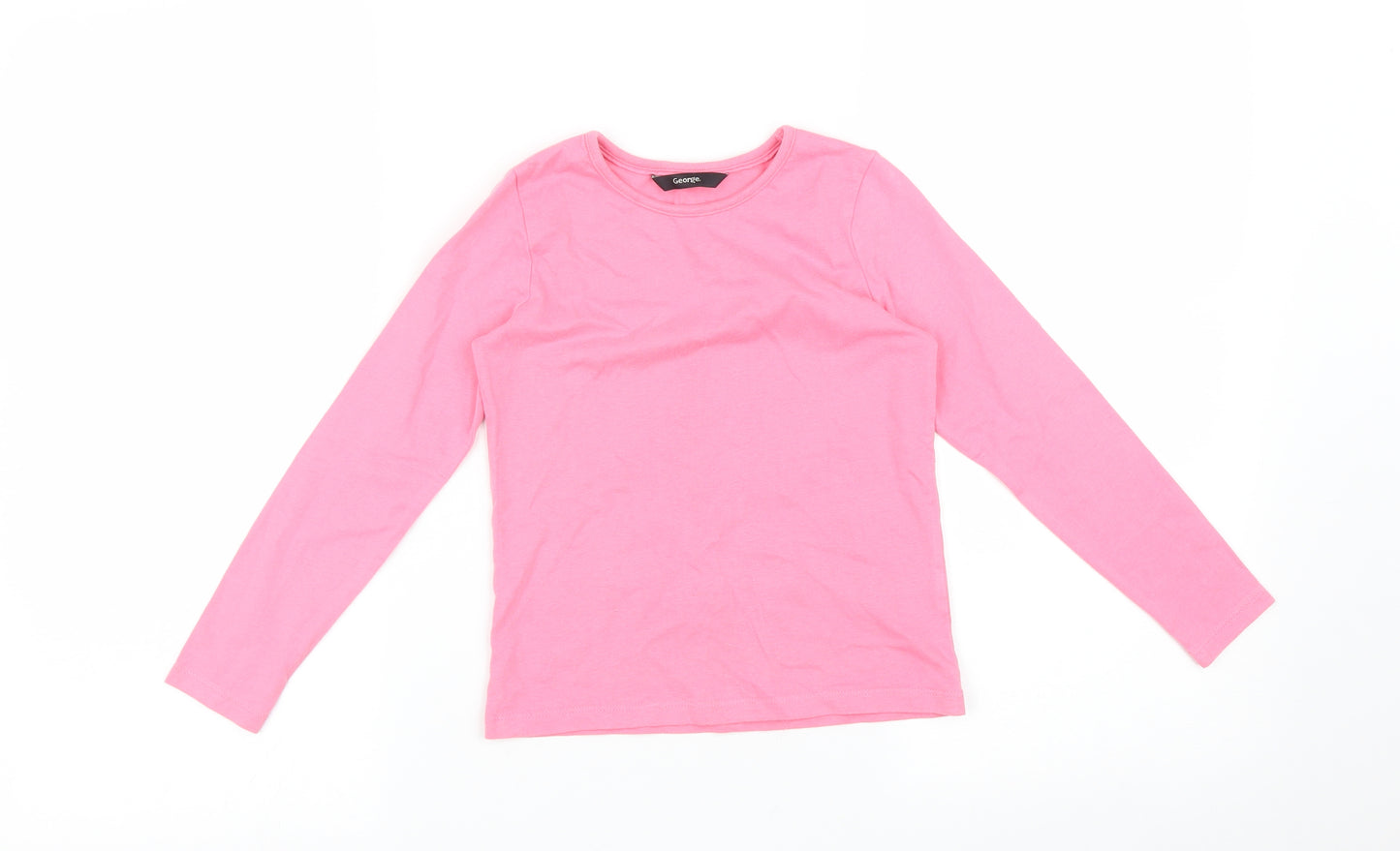 George Girls Pink   Basic T-Shirt Size 5-6 Years