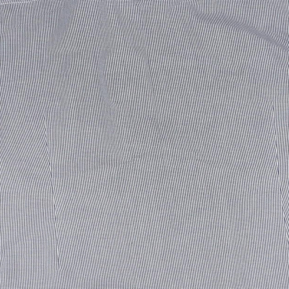 BURTONS Mens Blue Check   Dress Shirt Size L
