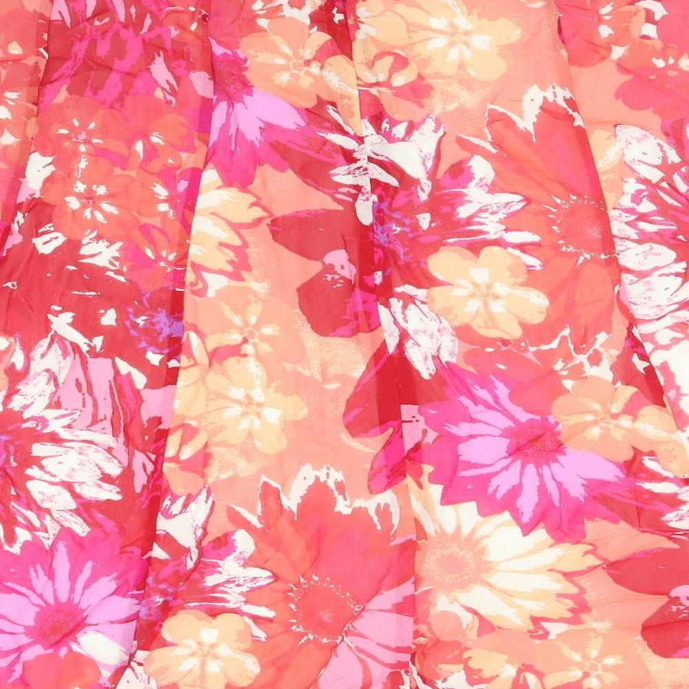 M&S Womens Multicoloured Floral  A-Line Skirt Size 18