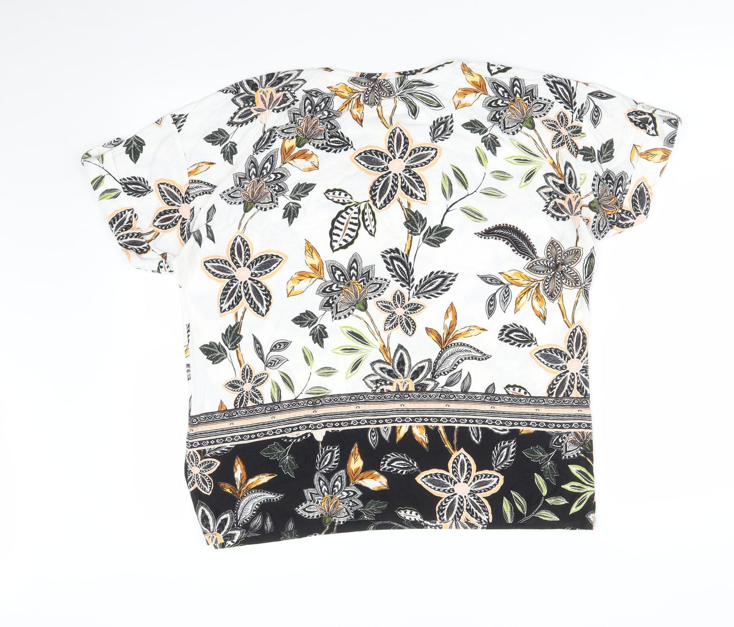Dorothy Perkins Womens Multicoloured Floral  Basic T-Shirt Size 12