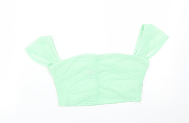 PRETTYLITTLETHING Womens Green   Basic T-Shirt Size 8
