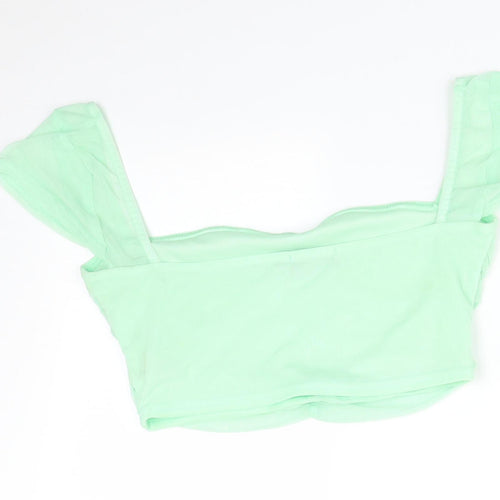 PRETTYLITTLETHING Womens Green   Basic T-Shirt Size 8