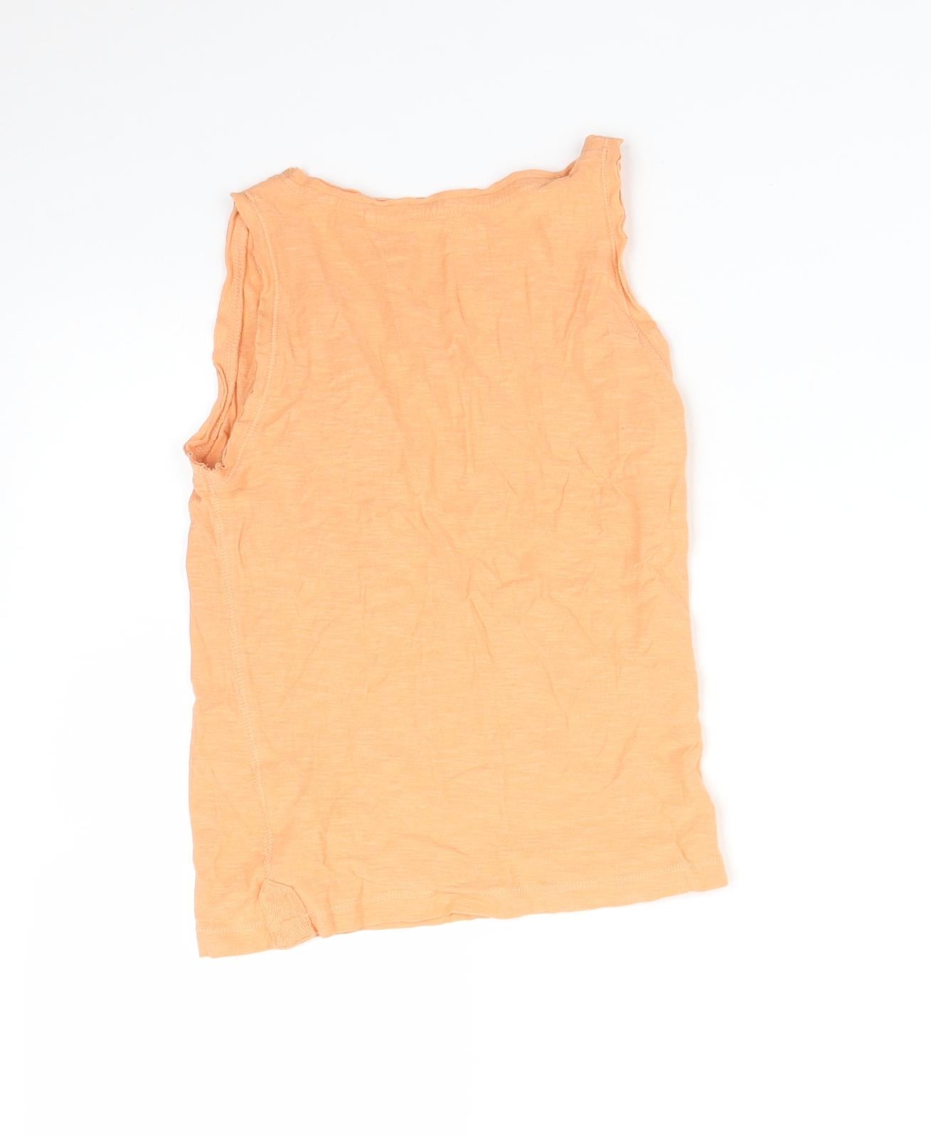 Zara Boys Orange   Basic Tank Size 6 Years