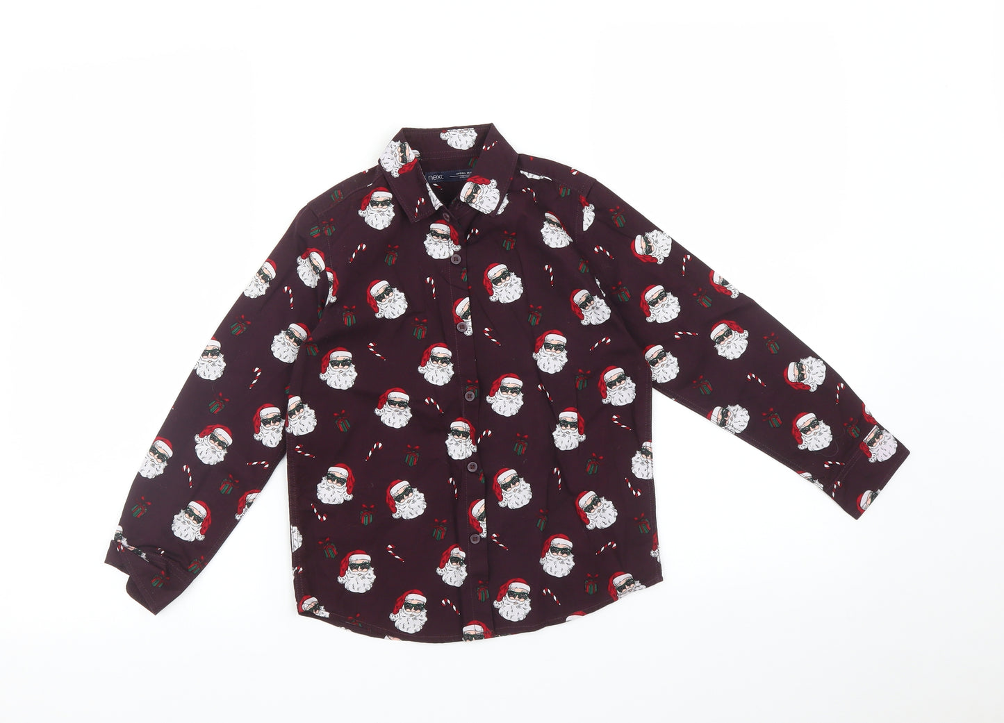 NEXT Boys Multicoloured Geometric  Basic Button-Up Size 6 Years  - CHRISTMAS