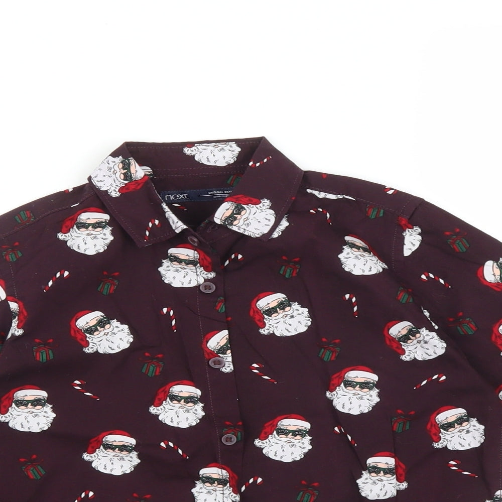 NEXT Boys Multicoloured Geometric  Basic Button-Up Size 6 Years  - CHRISTMAS