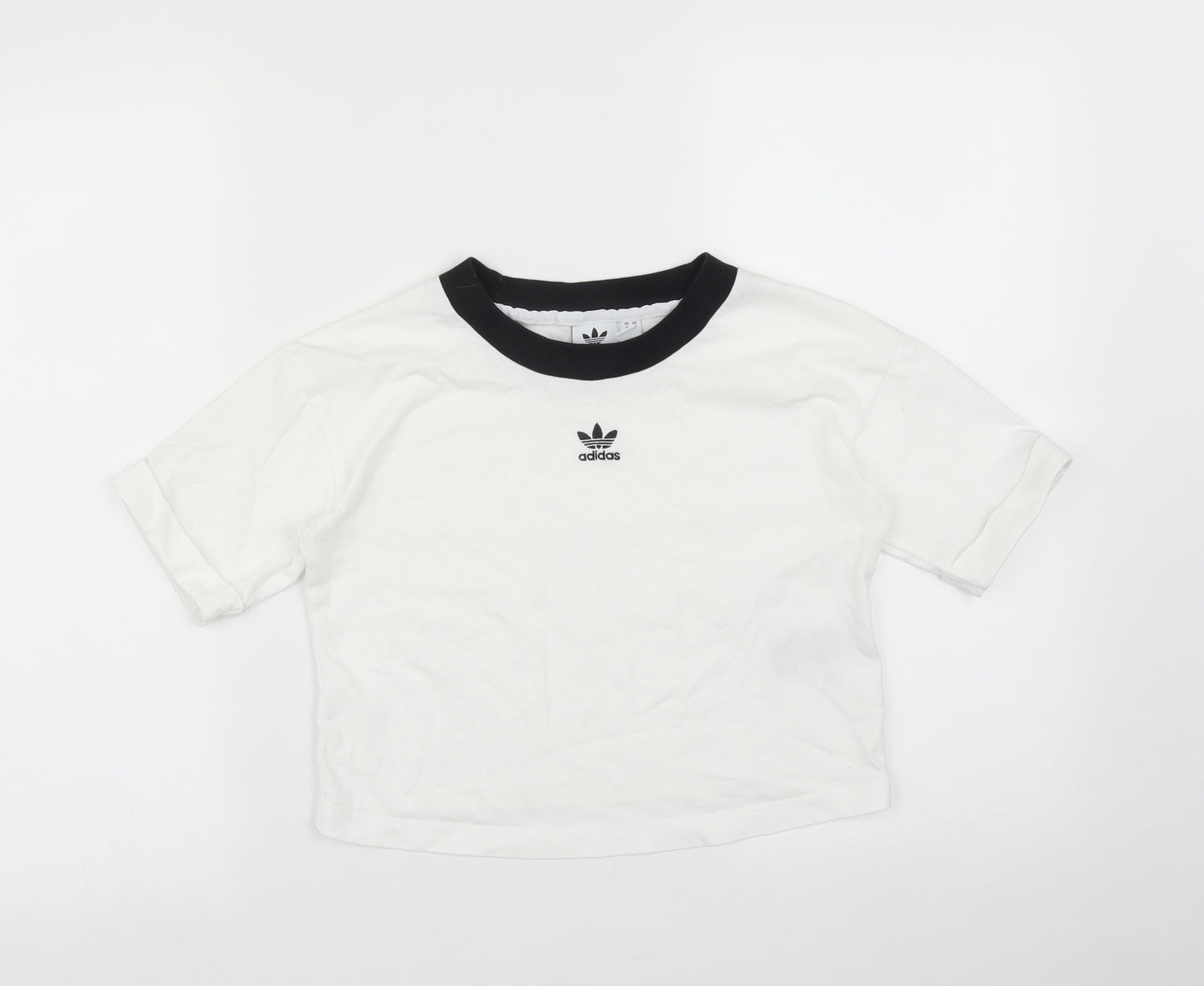 adidas Womens White   Basic T-Shirt Size 6