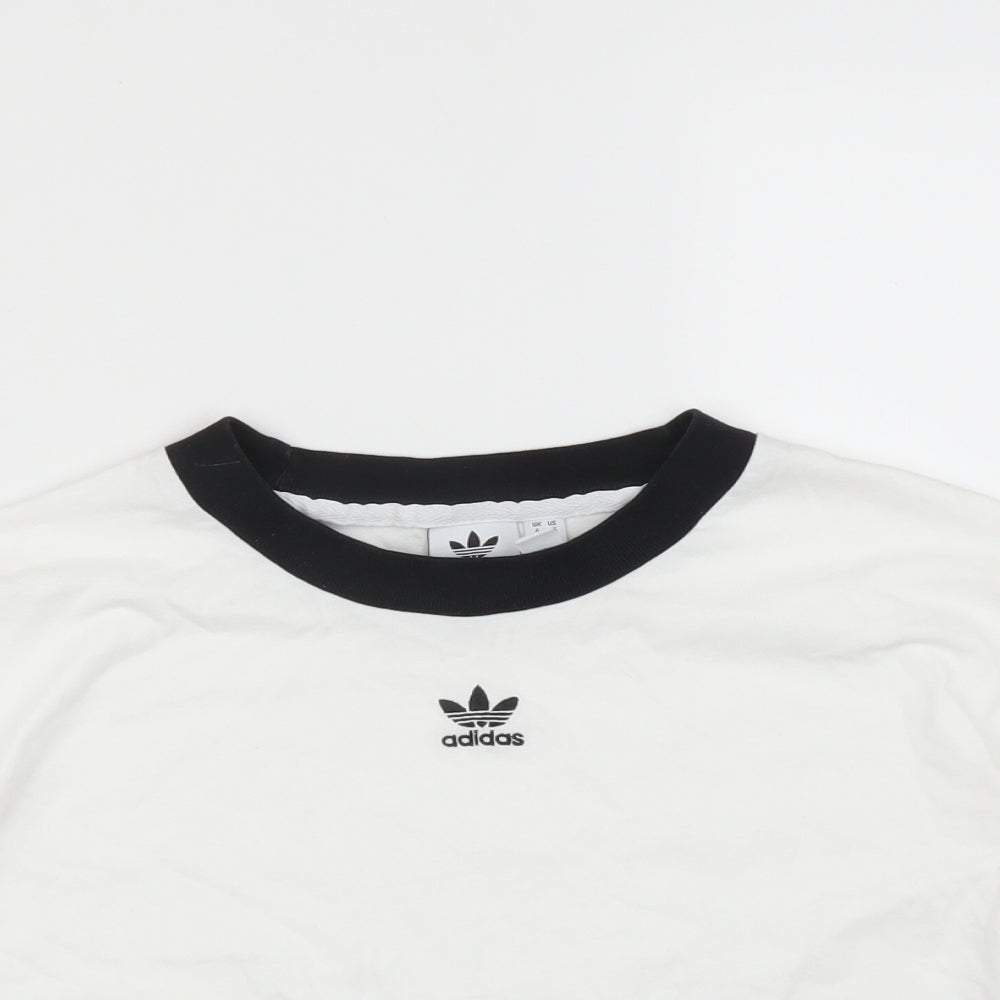 adidas Womens White   Basic T-Shirt Size 6