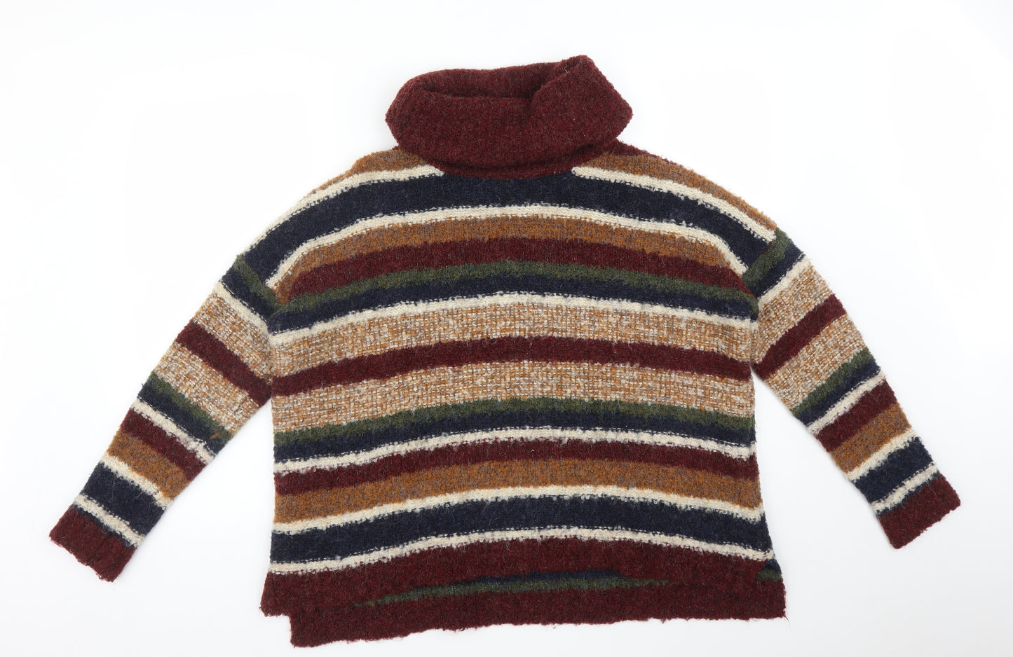 Papaya Womens Multicoloured Striped  Pullover Jumper Size M