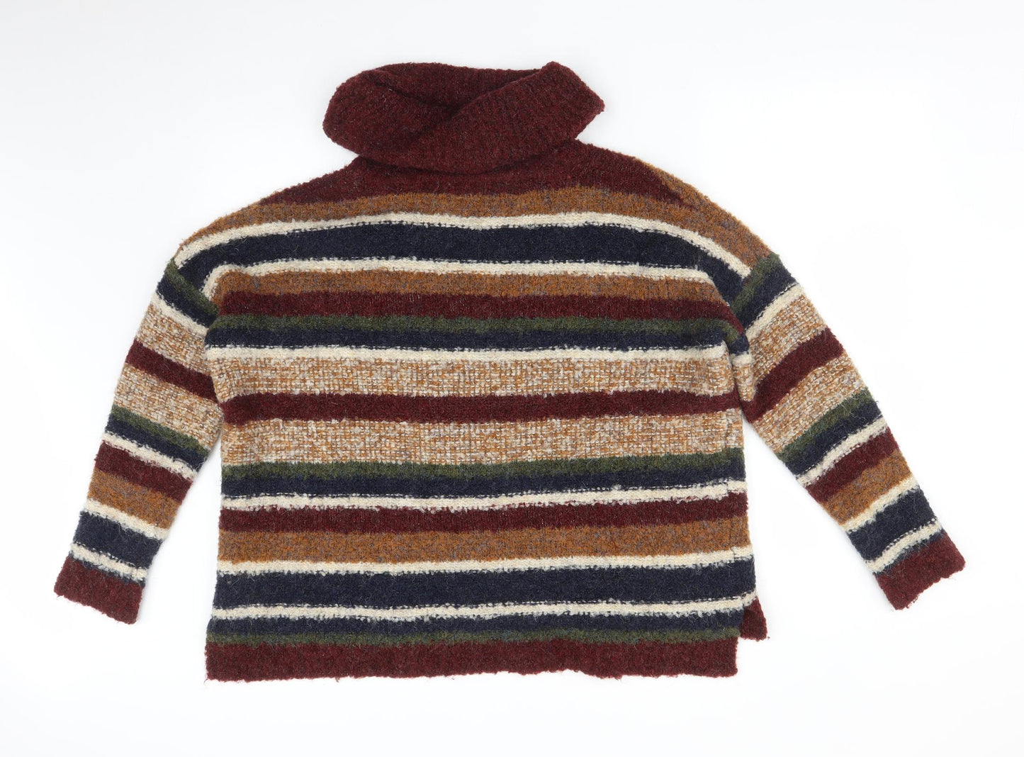 Papaya Womens Multicoloured Striped  Pullover Jumper Size M