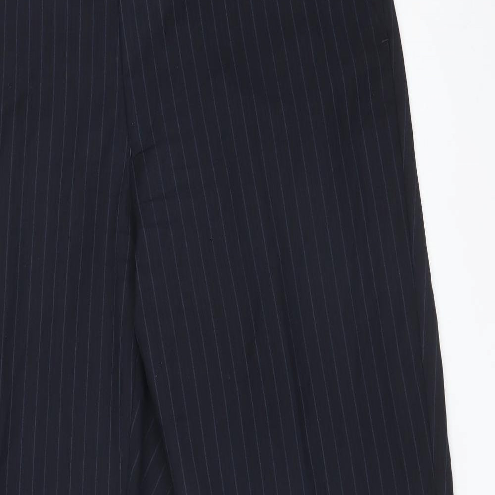 GREENWOODS ELITE Mens Blue Striped   Suit Trousers Size 34 L30 in
