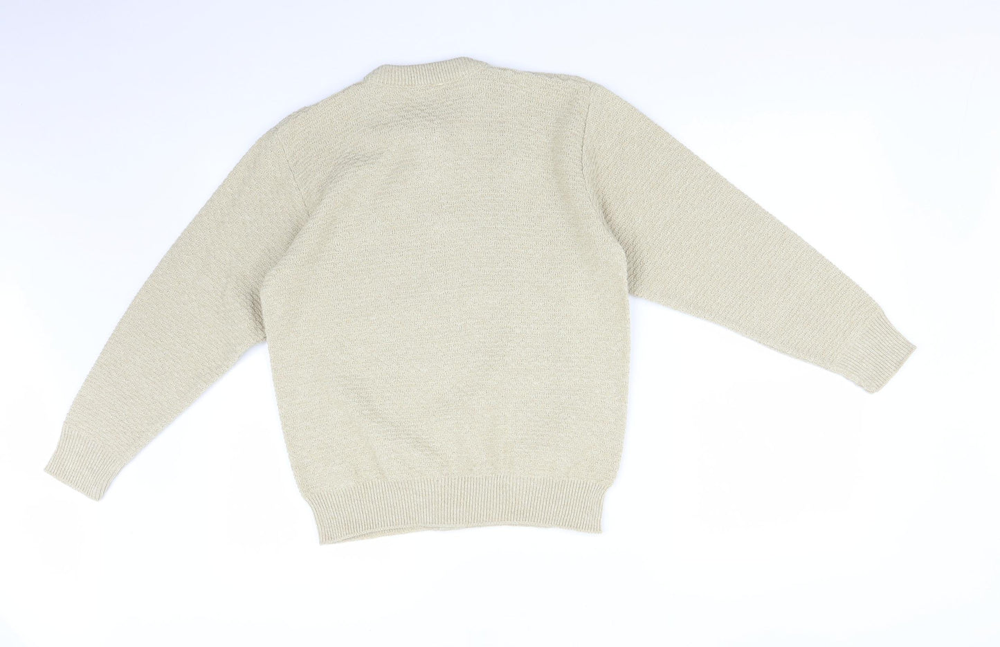 CAPERS Womens Beige Geometric  Cardigan Jumper Size S