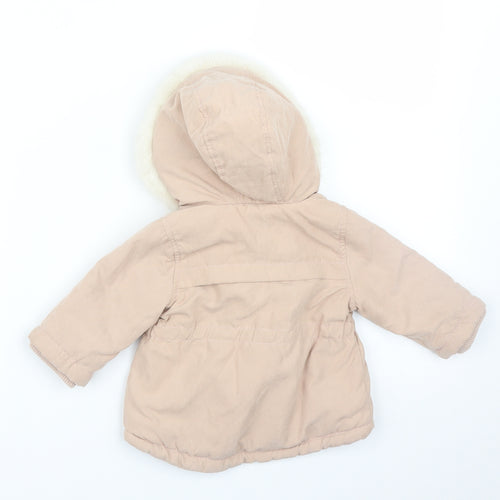 George Girls Pink   Overcoat Coat Size 3-6 Months