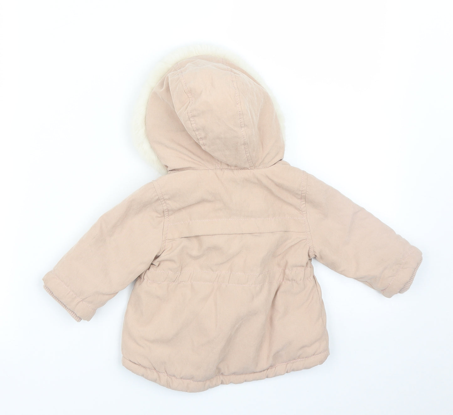 George Girls Pink   Overcoat Coat Size 3-6 Months