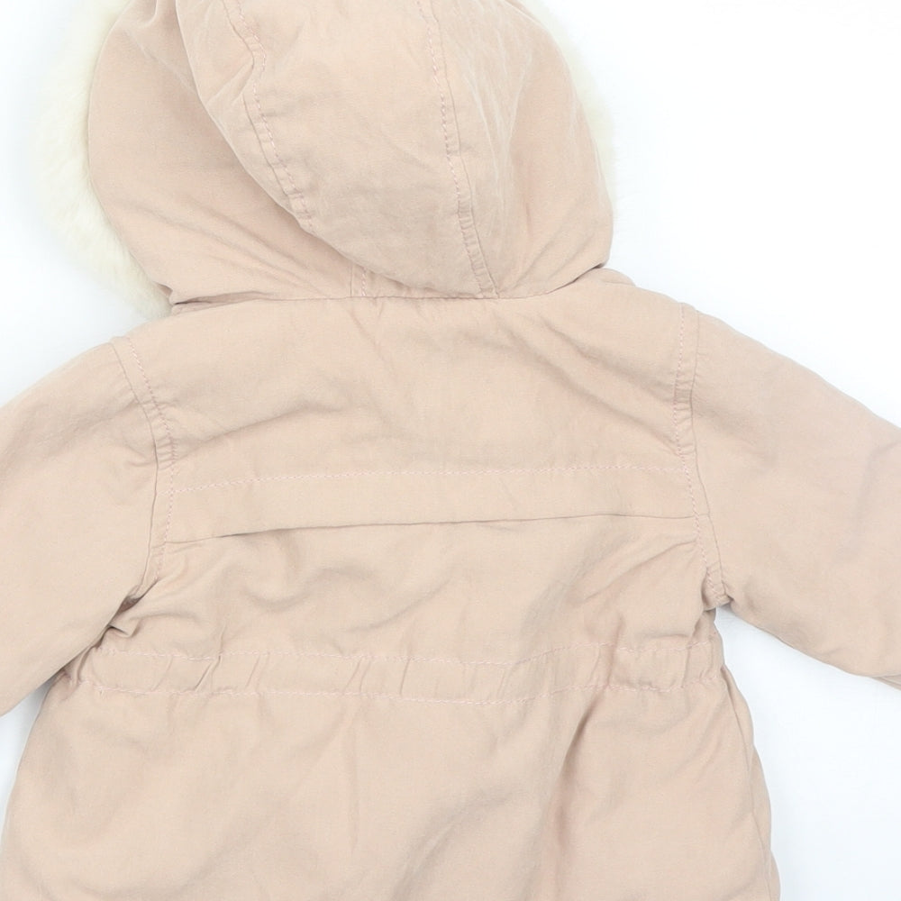 George Girls Pink   Overcoat Coat Size 3-6 Months