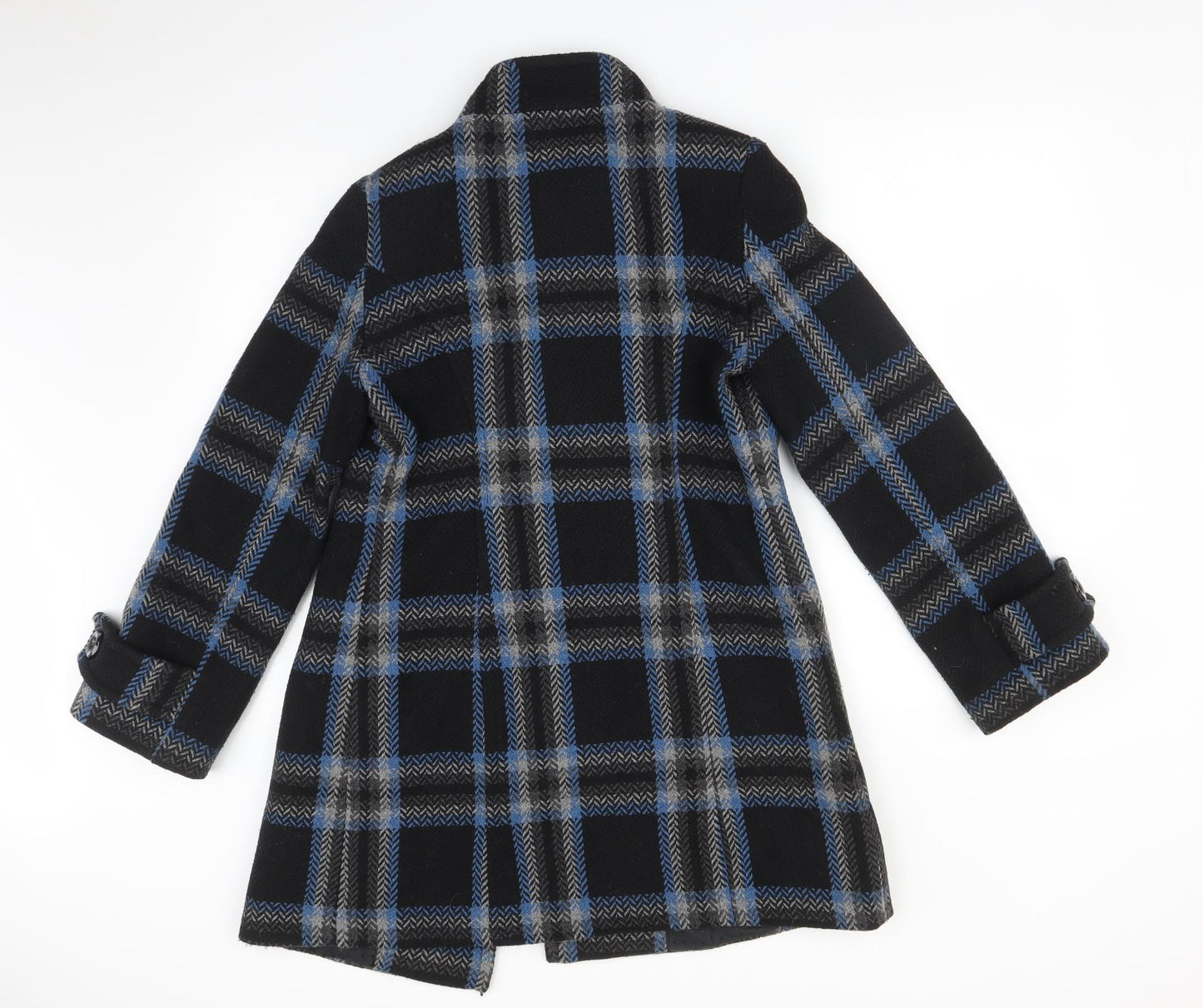 Preworn Womens Multicoloured Check  Overcoat Coat Size 10