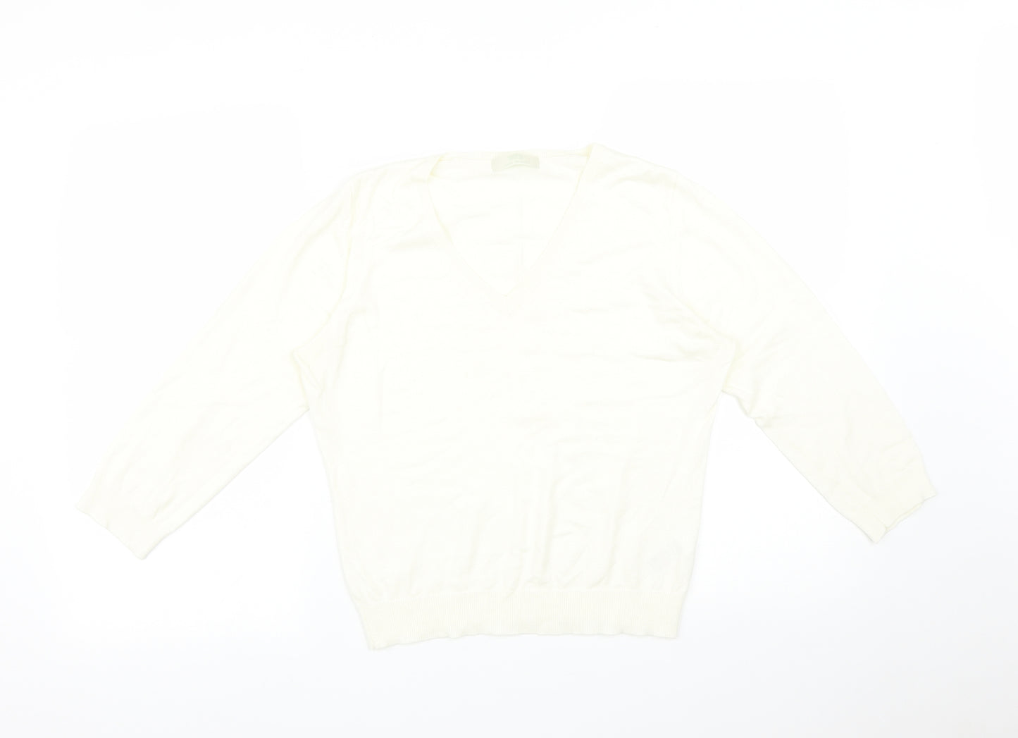 M&S Womens White   Basic T-Shirt Size 14