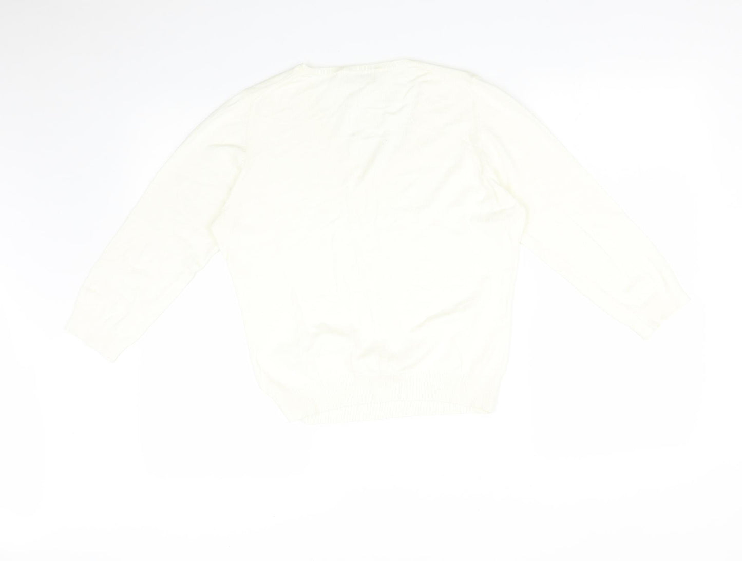 M&S Womens White   Basic T-Shirt Size 14