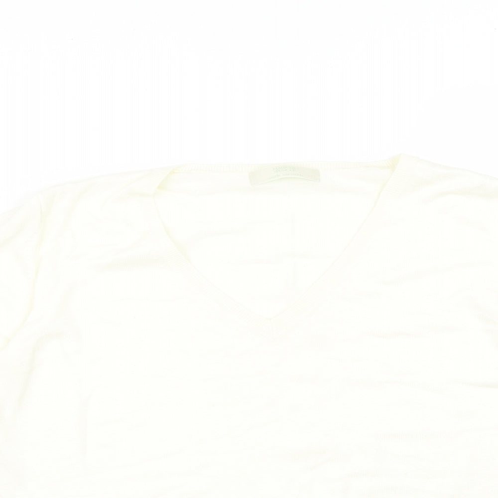 M&S Womens White   Basic T-Shirt Size 14