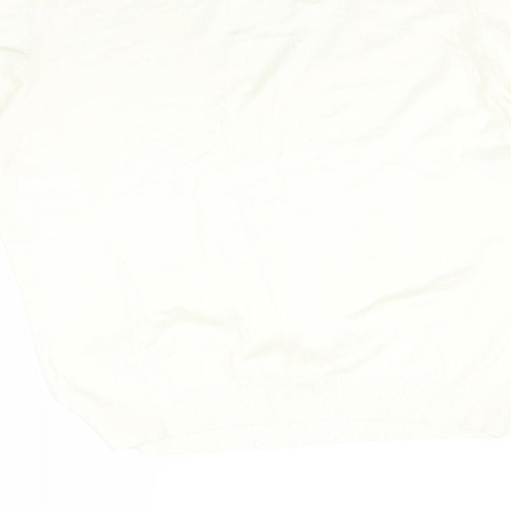 M&S Womens White   Basic T-Shirt Size 14