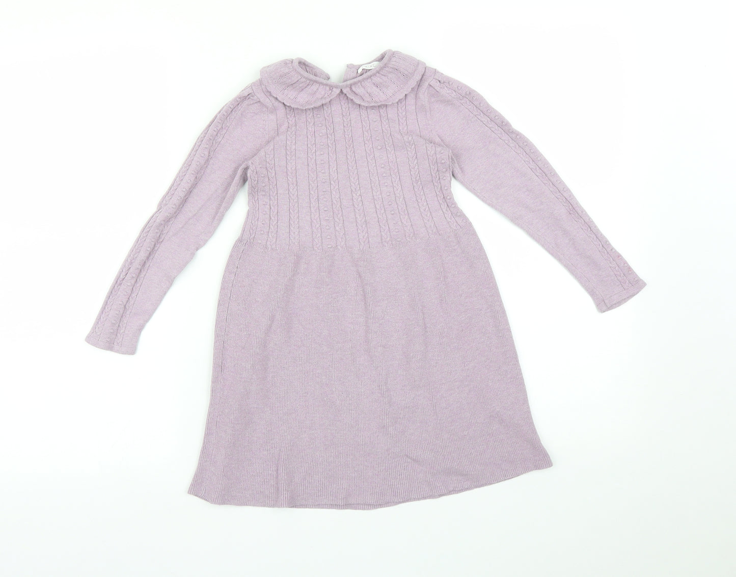 NEXT Girls Purple Striped  Jumper Dress  Size 3-4 Years