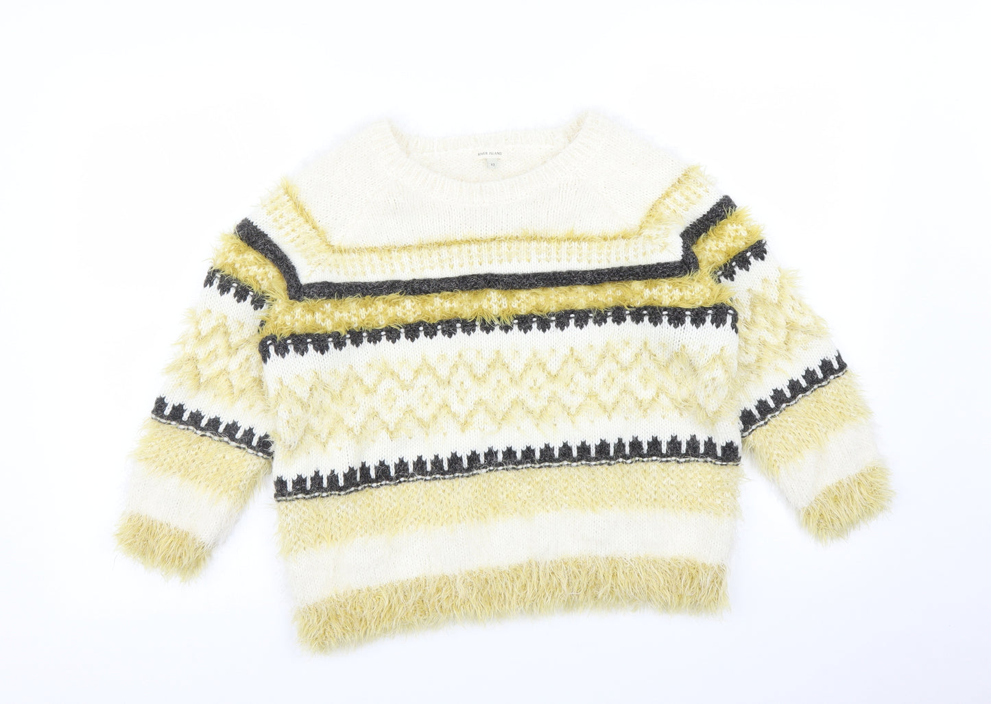 River Island Womens Multicoloured Striped  Pullover Jumper Size 12