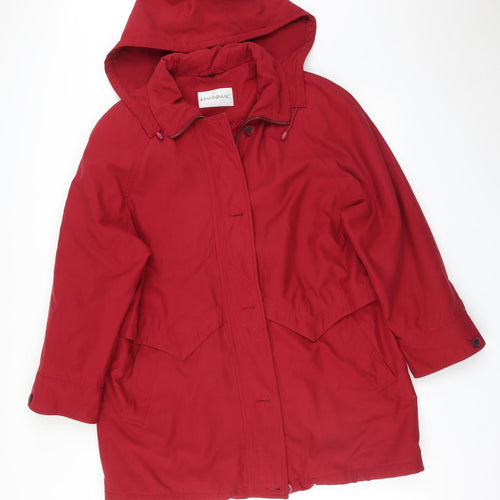 DANNIMAC Womens Red   Overcoat Coat Size L