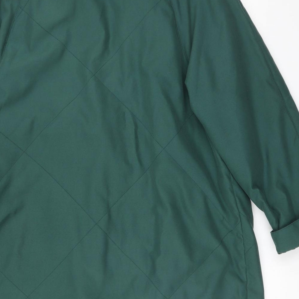 TELEMAC Mens Green   Overcoat Coat Size L