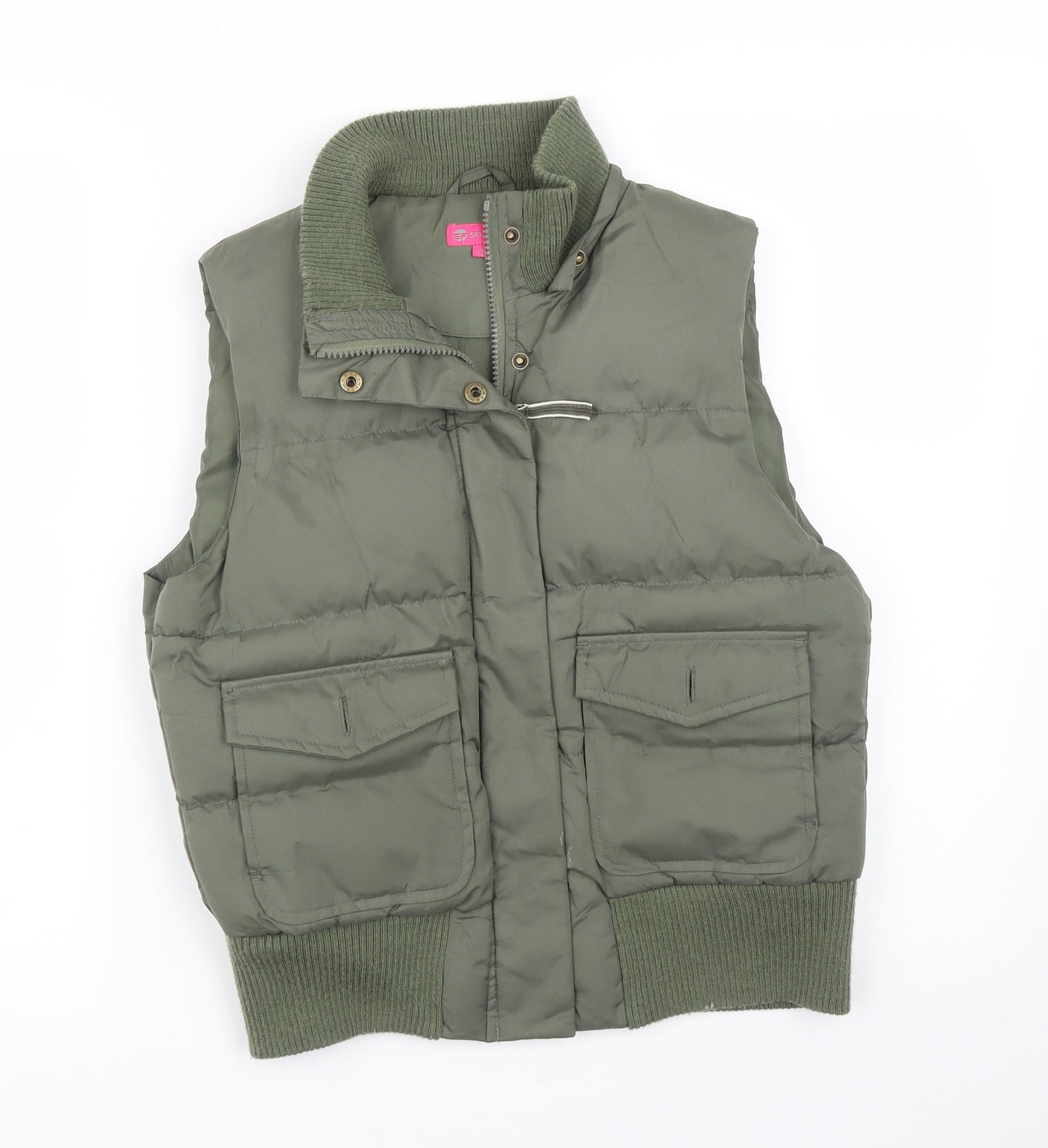 SO FUNKY Womens Green   Gilet Jacket Size 12