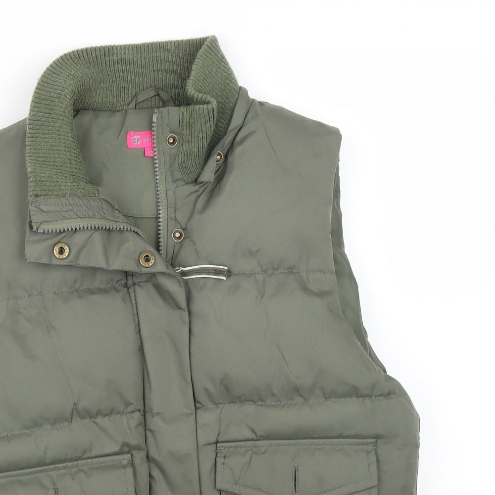 SO FUNKY Womens Green   Gilet Jacket Size 12