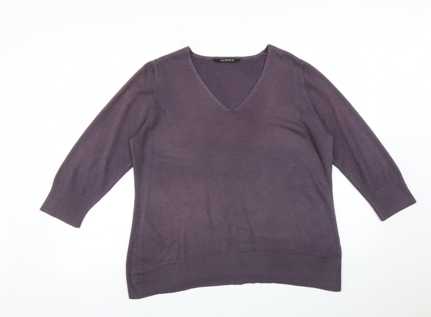 Evans Womens Purple   Basic T-Shirt Size 18