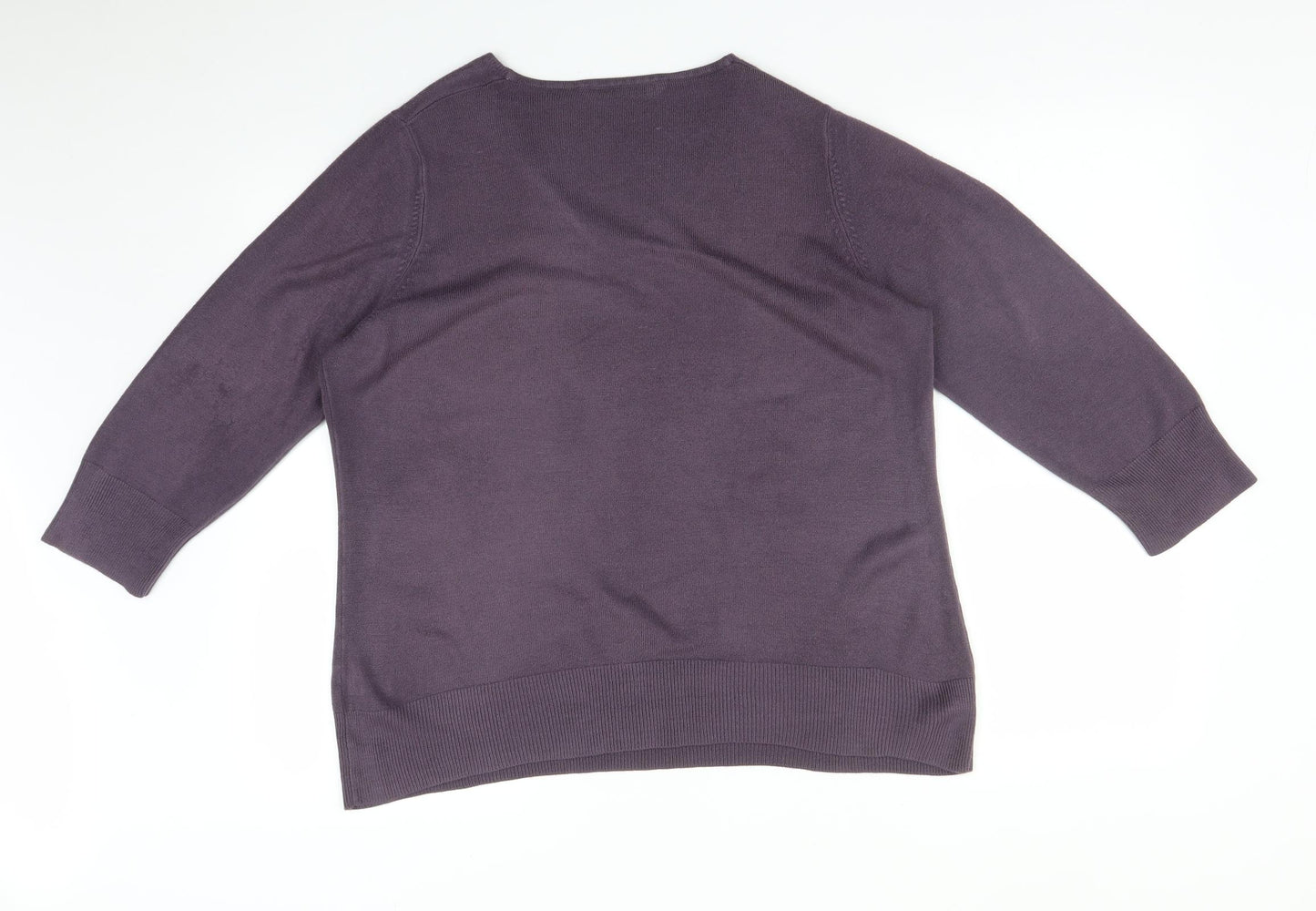Evans Womens Purple   Basic T-Shirt Size 18
