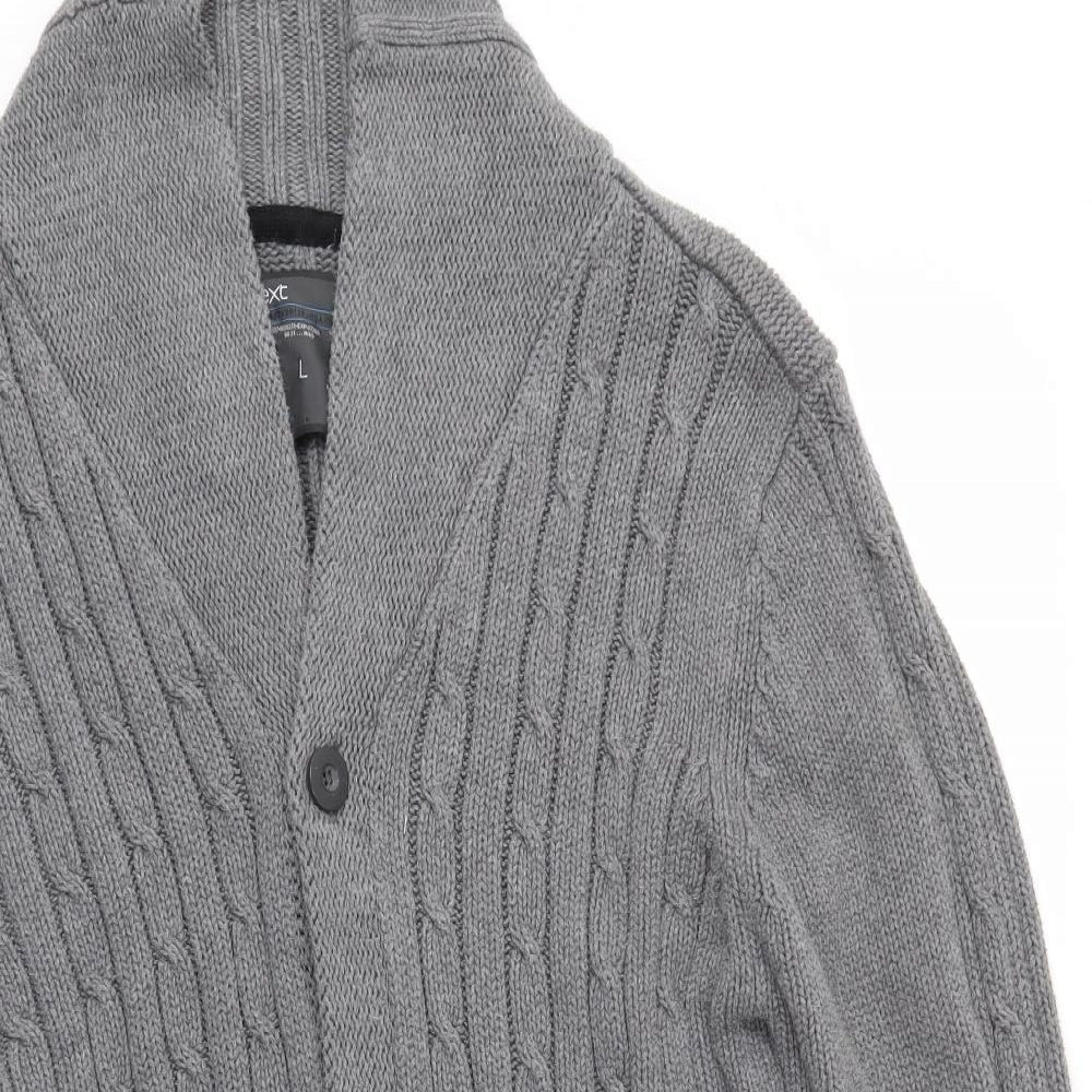 NEXT Mens Grey   Cardigan Jumper Size L