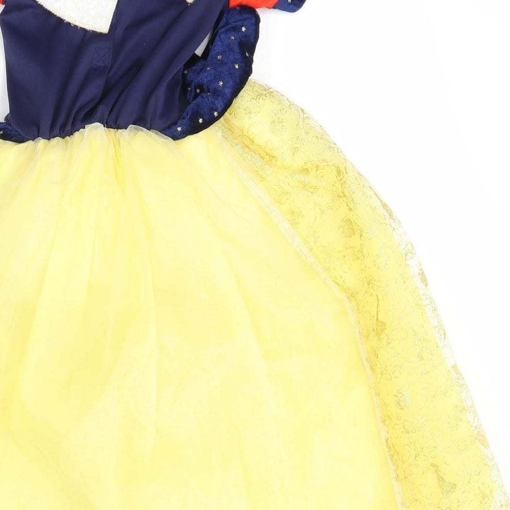 George Girls Multicoloured   A-Line  Size 5-6 Years  - DRESS UP DISNEY PRINCESS SNOW WHITE COSTUME