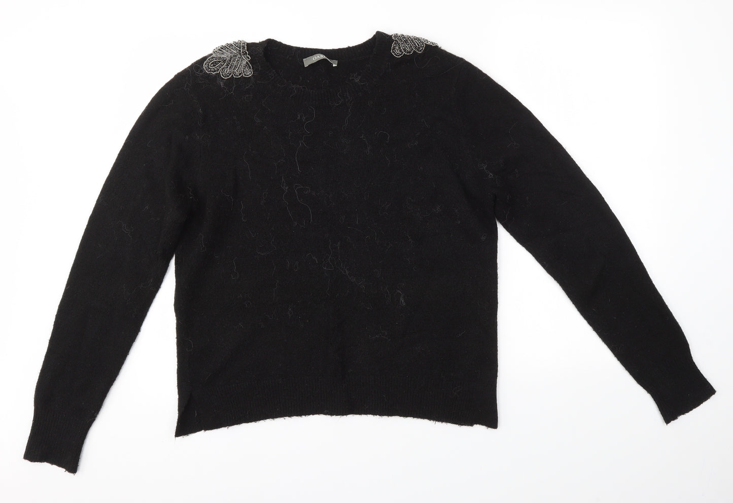 Oasis Womens Black   Pullover Jumper Size L