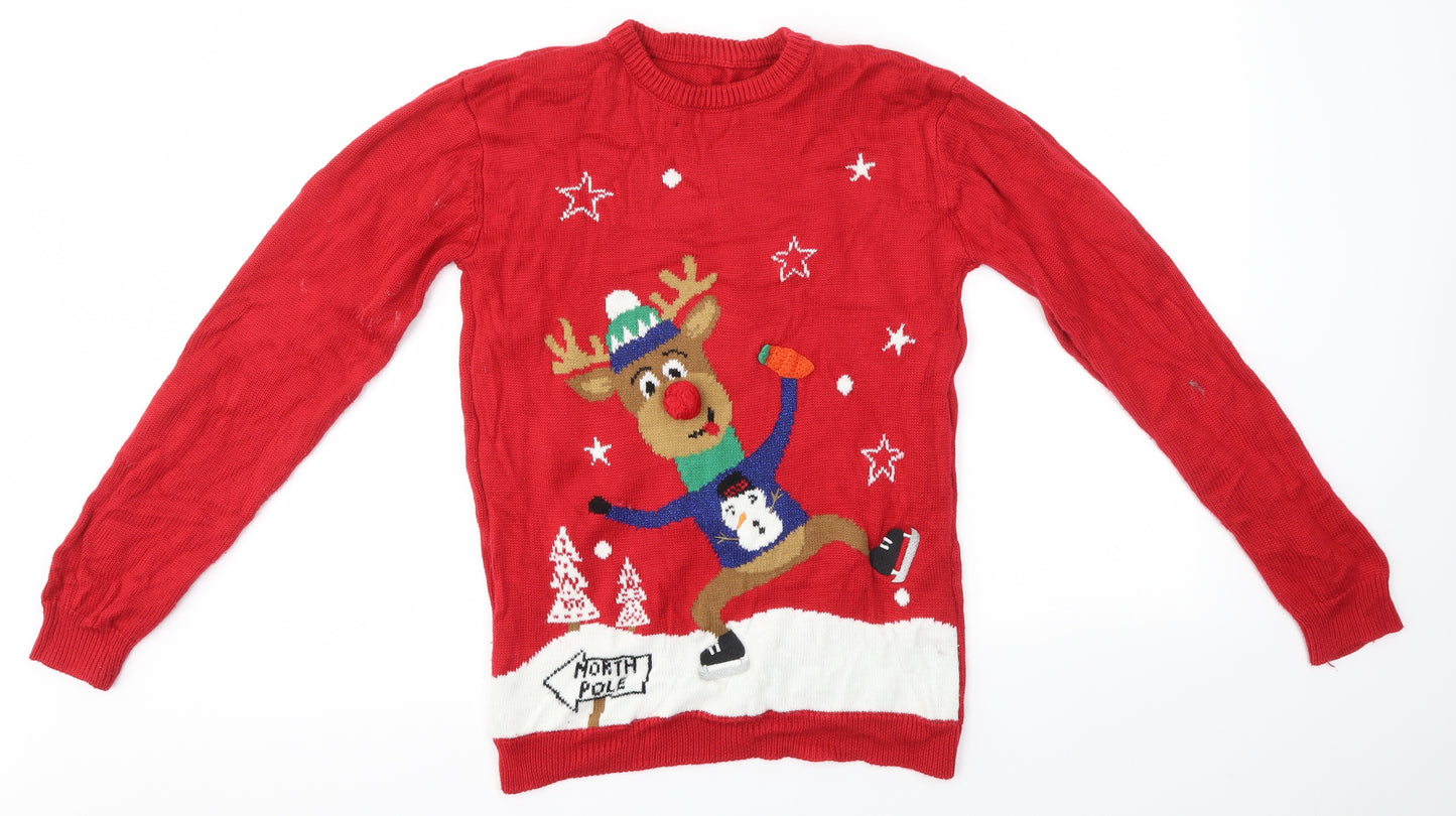 Nutmeg Boys Multicoloured   Pullover Jumper Size 13-14 Years  - festive christmas
