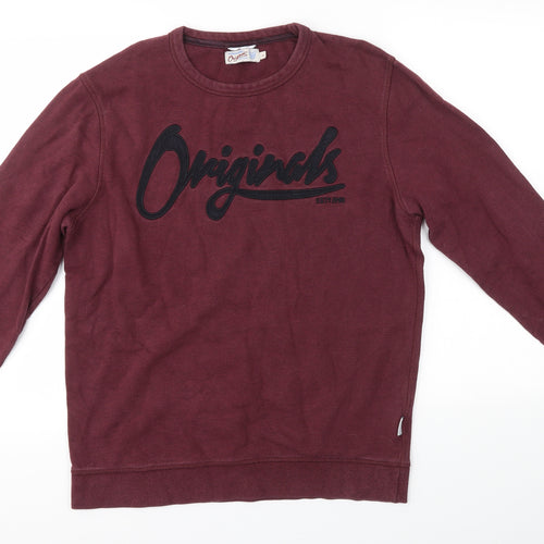 JACK & JONES Mens Purple   Pullover Jumper Size L
