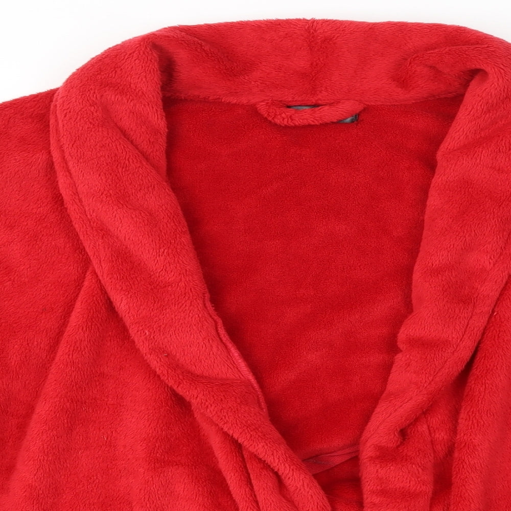 F&F Womens Red Solid  Kimono Robe Size 20