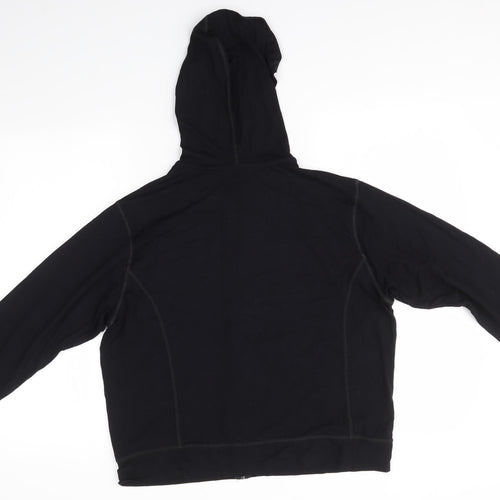 M&S Womens Black   Full Zip Hoodie Size 14