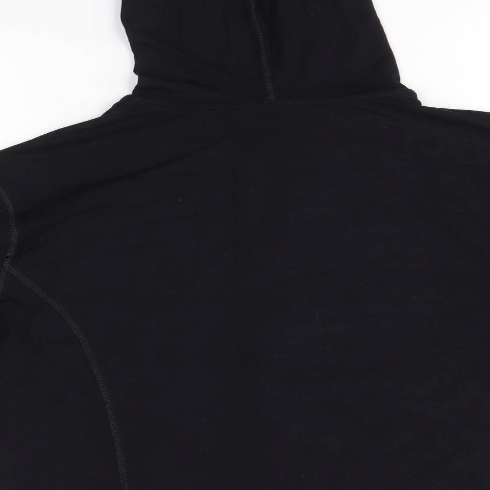 M&S Womens Black   Full Zip Hoodie Size 14