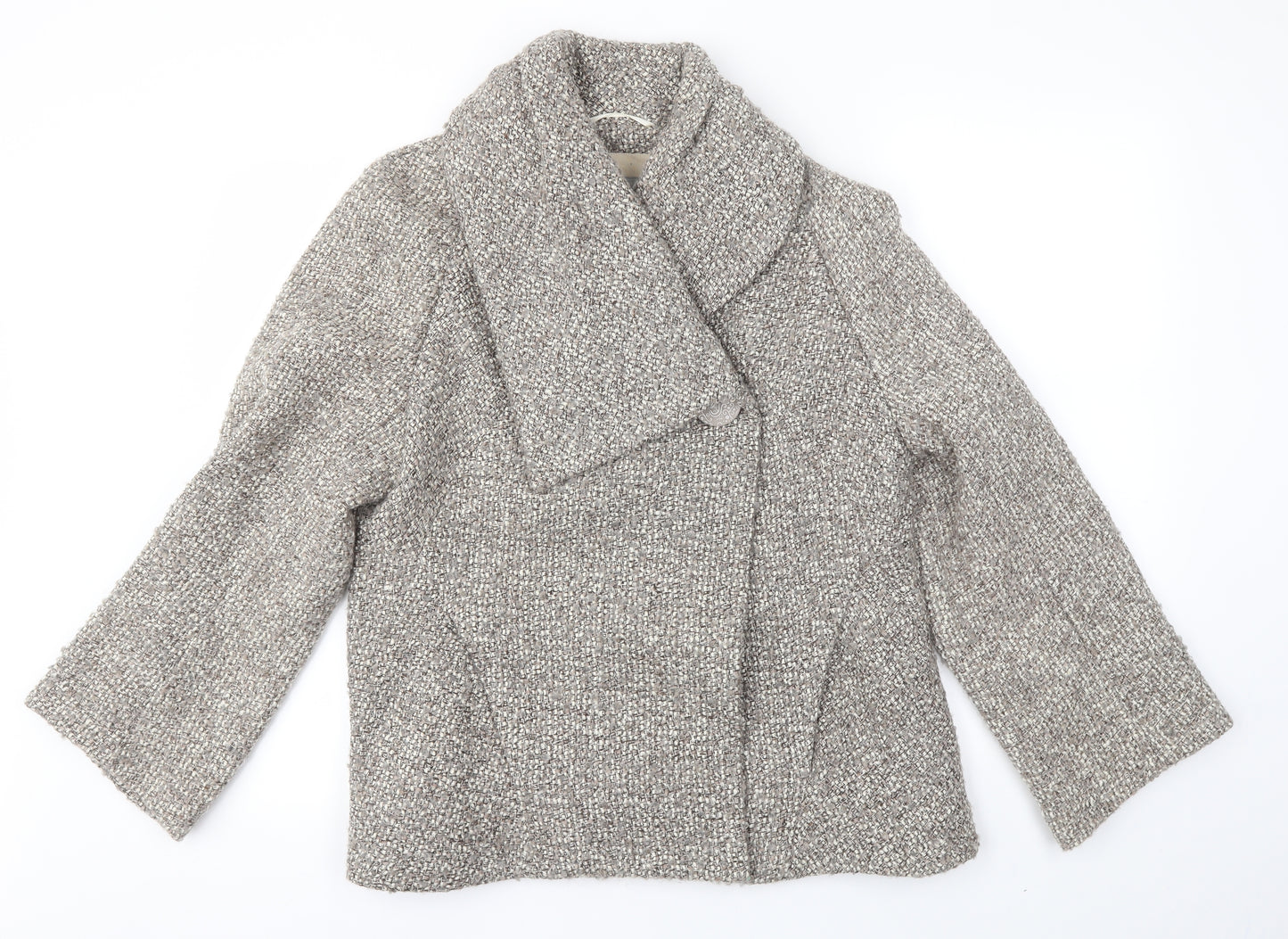 M&S Womens Brown   Overcoat Coat Size 14