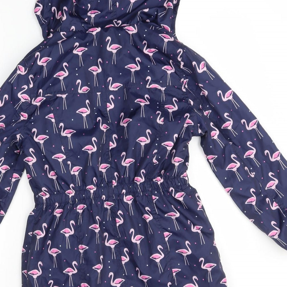 M&S Girls Blue   Rain Coat Coat Size 9-10 Years