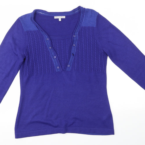 M&S Womens Blue   Pullover Jumper Size 12
