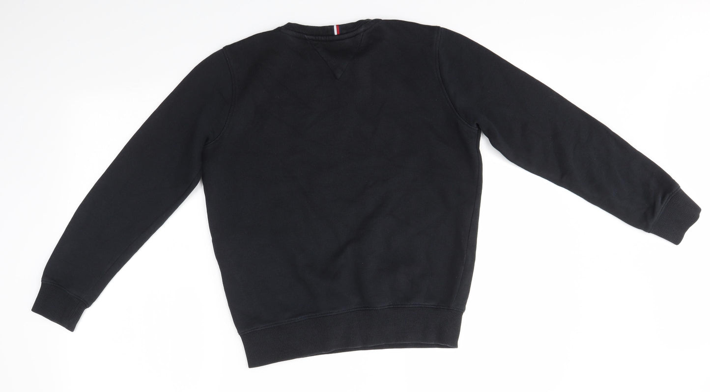Tommy Hilfiger Boys Black   Pullover Jumper Size 12-13 Years