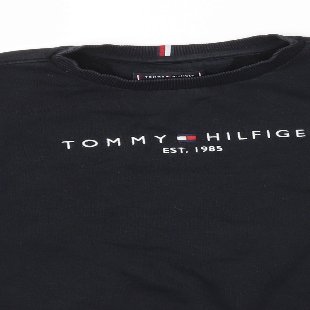 Tommy Hilfiger Boys Black   Pullover Jumper Size 12-13 Years