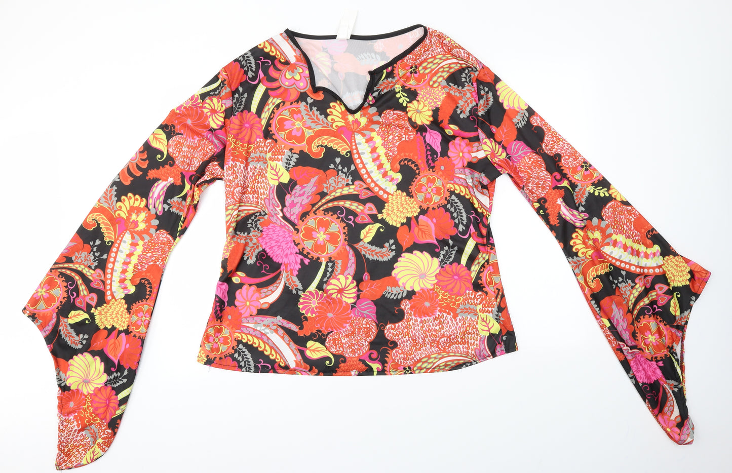 Smiffys Womens Multicoloured Floral  Basic Blouse Size 2XL