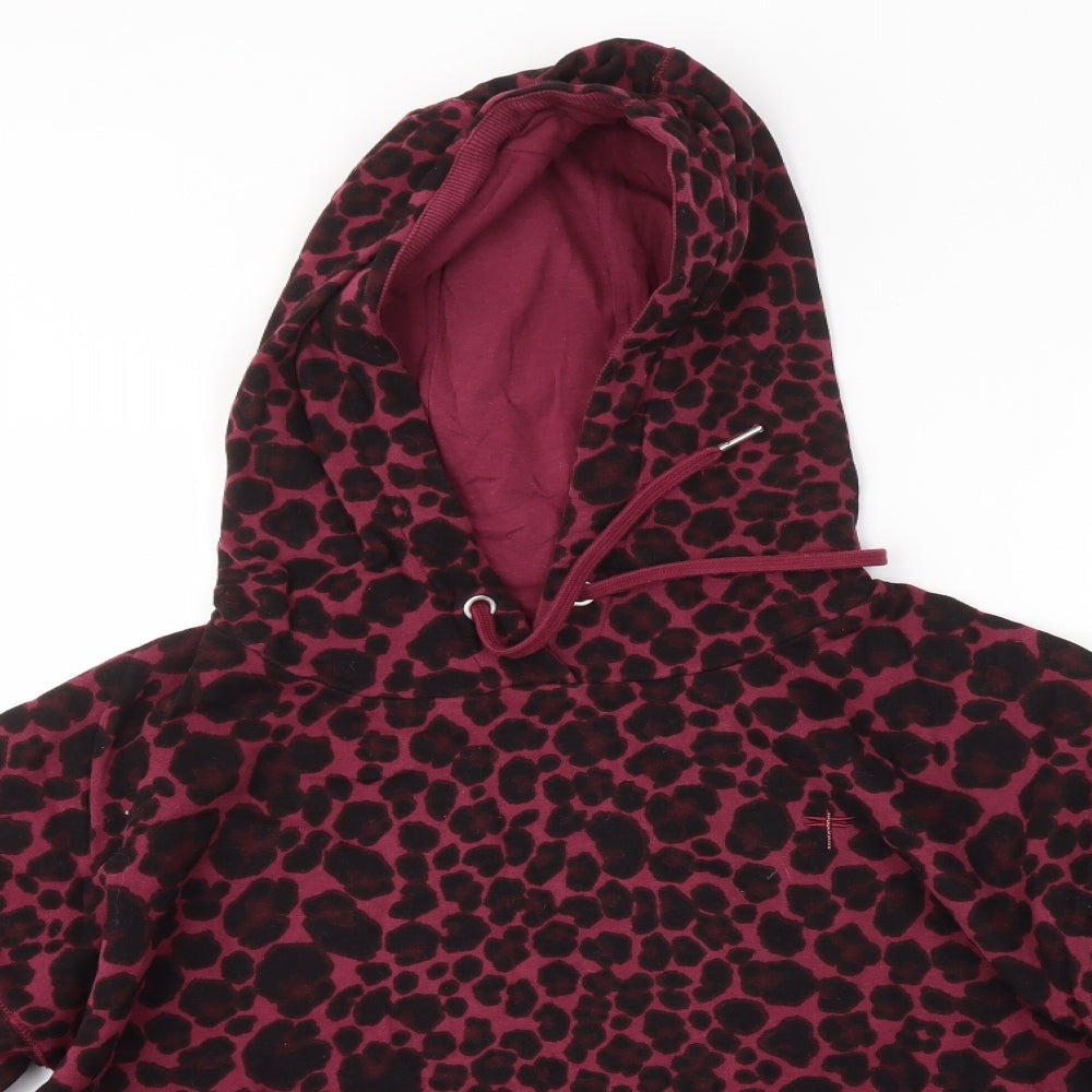 NEXT Womens Pink Animal Print  Pullover Hoodie Size M